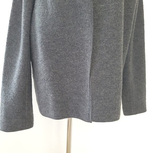 Boden Boiled Wool Open Front Jacket Cardigan Gray Unlined WU020 Women 14 - Picture 5 of 13